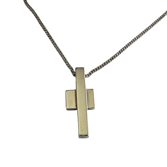 Gucci Thick Abstract Cross Necklace - Picture 10 of 16